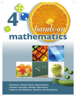 Geometry, Mental Math, Measurement, Number Concepts, Number