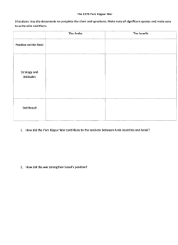 21 The 1973 Yom Kippur War