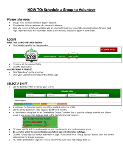 HOW TO: Schedule a Group to Volunteer