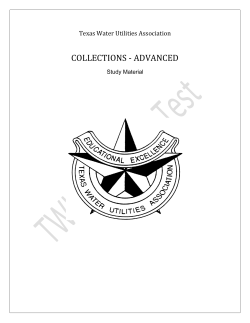 collections - advanced - Texas Water Utilities Association