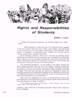 Rights and Responsibilities of Students