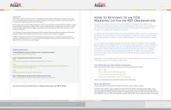 How to Respond to an FDA Warning Letter or 483 Observation