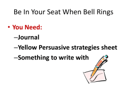Persuasive Stance/Position