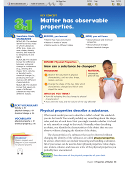 Matter has observable properties.