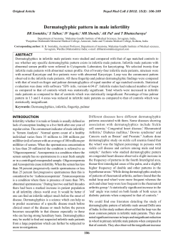 Dermatoglyphic pattern in male infertility