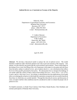 Judicial Review as a Constraint on Tyranny of the