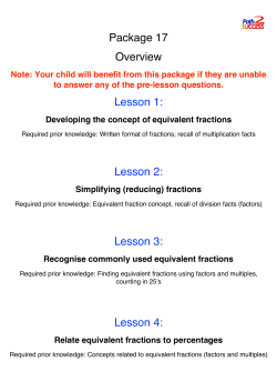 Package 17, observations and questionnaire