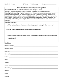 Describe Chemical and Physical Properties