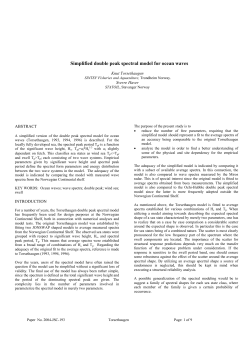 Two-peaked spectral model