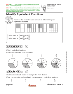 Identify Equivalent Fractions
