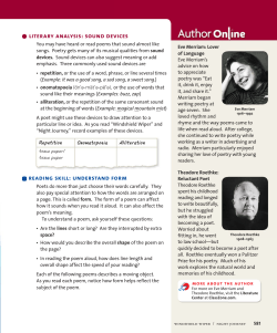 literary analysis: sound devices reading skill: understand form