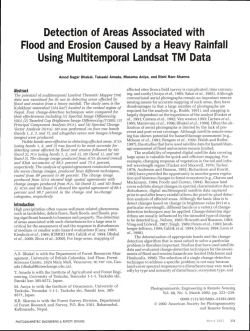 Detection of Areas Associated with Flood and Erosion Caused by a