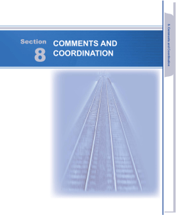 8.0 Comments and Coordination