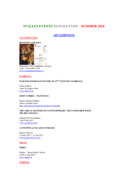 italian events newsletter &ndash; summer 2016