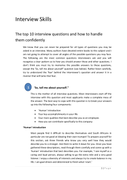 Interview Skills