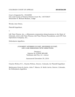 COLORADO COURT OF APPEALS 2016COA189 Court of Appeals