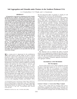 Soil Aggregation and Glomalin under Pastures in - PubAg