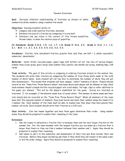 Basketball Fractions SCMP Summer 2008 Page 1 of 2