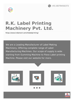R.K. Label Printing Machinery Pvt. Ltd.