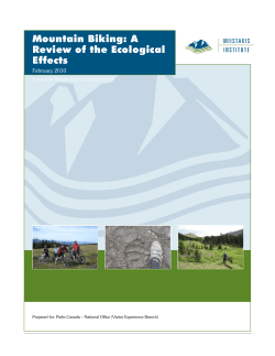 Mountain Biking: A Review of the Ecological Effects