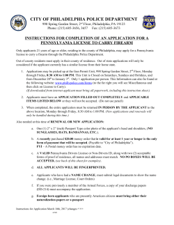 Application for a License to Carry Firearms