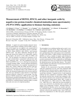 Measurement of HONO, HNCO, and other inorganic acids by