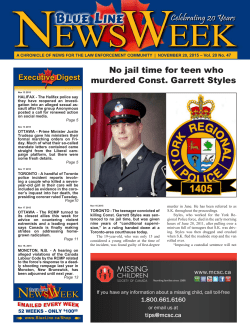 No jail time for teen who murdered Const. Garrett Styles