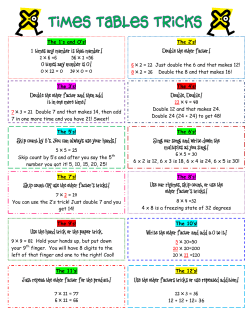 Times Tables Tricks