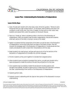 Understanding the Declaration of Independence