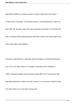 Mile Markers in the Florida Keys