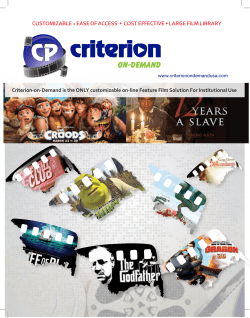 customizable &bull; ease of access &bull; cost effective &bull; large film library