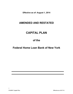 Amended Capital plan - the Federal Home Loan Bank of New York