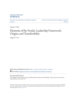 Elements of the Nordic Leadership Framework, Origins, and