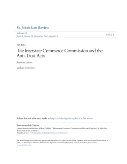 The Interstate Commerce Commission and the Anti
