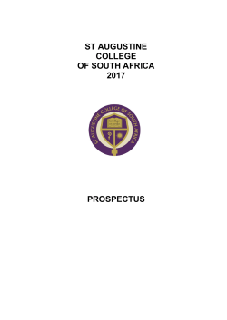Prospectus 2017 - St. Augustine College South Africa