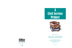 A Civil Service Primer - CSEA Local 1000, AFSCME, AFL-CIO