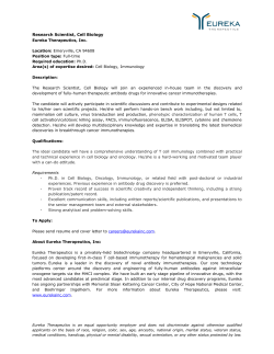 Research Scientist, Cell Biology