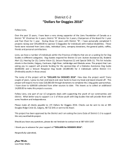 District C-2 &ldquo;Dollars for Doggies 2016&rdquo; - Lions e
