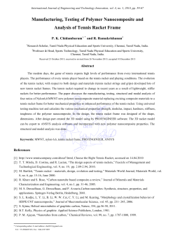Manufacturing, Testing of Polymer Nanocomposite and