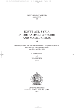 egypt and syria in the fatimid, ayyubid