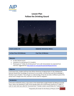 Lesson Plan Follow the Drinking Gourd