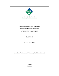 Arsenic Timber Treatments (CCA and Arsenic Trioxide