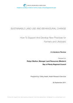 SUSTAINABLE LAND USE AND - Bay of Plenty Regional Council