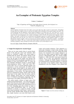 An Exemplar of Ptolemaic Egyptian Temples