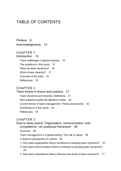 table of contents