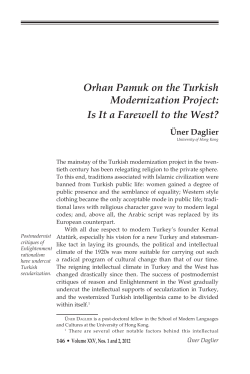 Orhan Pamuk on the Turkish Modernization Project