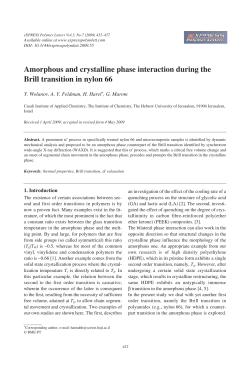 Amorphous and crystalline phase interaction during the Brill