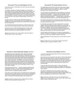 Document A: The Iron Curtain Speech (Modified) Document B: The