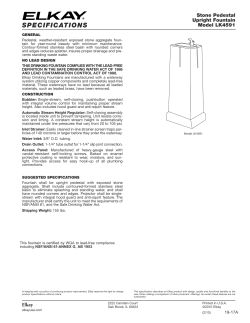 Elkay LK4591 Drinking Fountain Spec Sheet