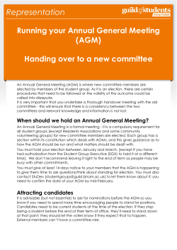 Running your Annual General Meeting (AGM) Handing over to a